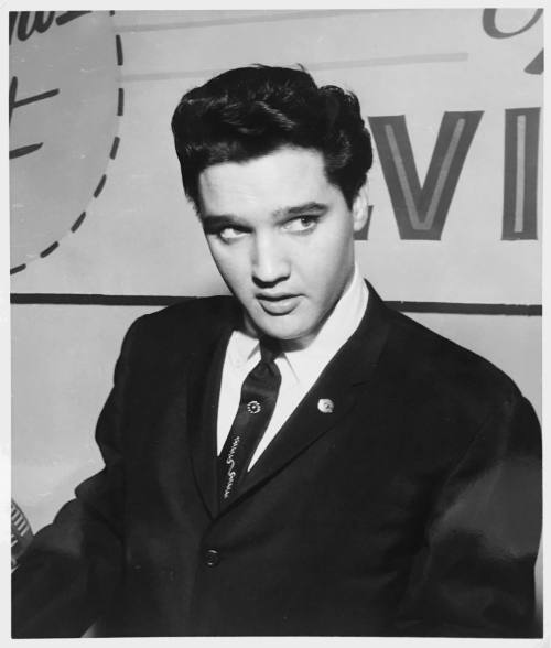 Elvis at Press Conference, Claridge Hotel, Memphis