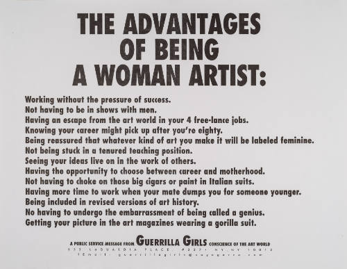 The Advantages of Being a Woman Artist