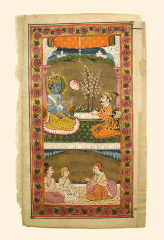 Leaf Illustrating Hindu Mythology