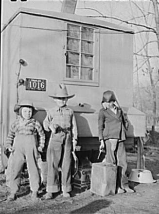Children of Construction Workers in a Trailer Camp, Portsmouth, Virginia