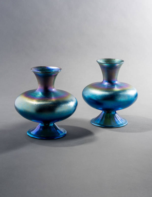 Blue Aurene Vases