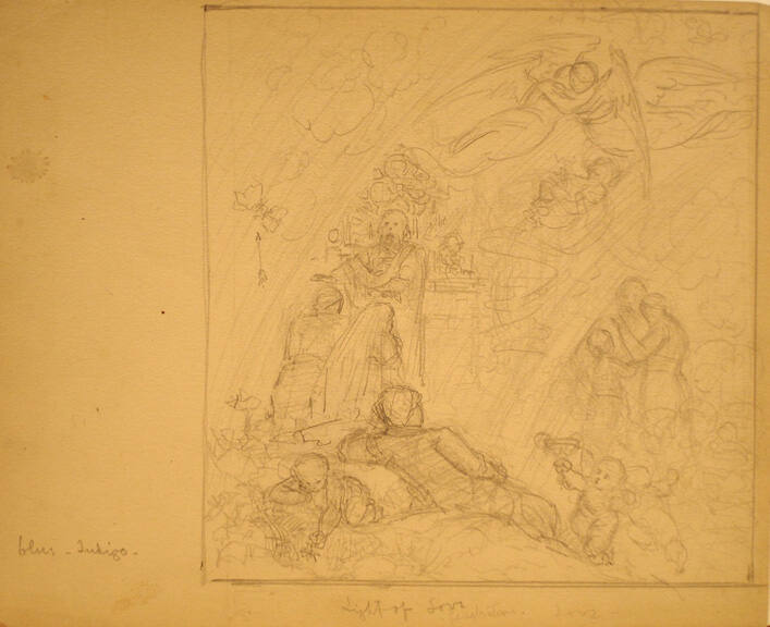 "The Light of Love," supplementary sketch for The Spectrum of Light Mural, Reading Room, Library of Congress
