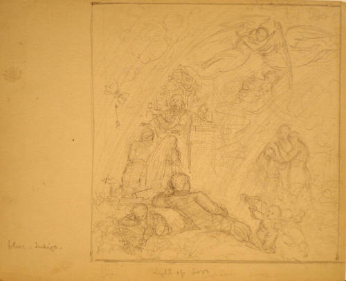 "The Light of Love," supplementary sketch for The Spectrum of Light Mural, Reading Room, Library of Congress