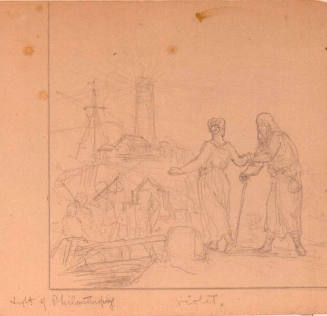 "The Light of Philanthrophy," supplementary sketch for The Spectrum of Light Mural, Reading Room, Library of Congress