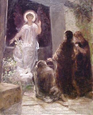 Angel at  the Sepulchre of Christ with Women in Attendance