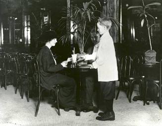 Young Table Boy in Newsome`s Ice Cream Parlor
