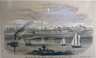 View of the Navy Yard, Memphis, Tennessee, from the Arkansas Shore