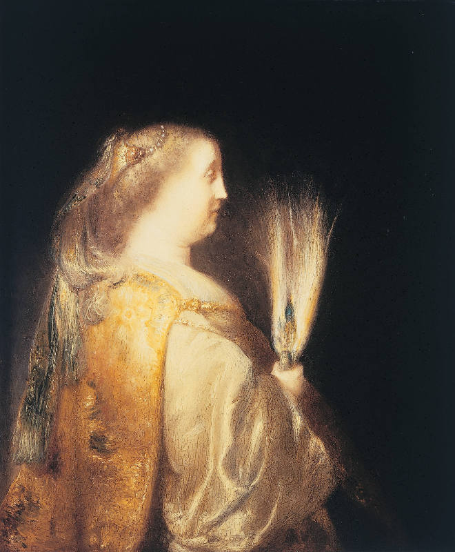 Portrait of a Lady in Oriental Dress Holding a Fan