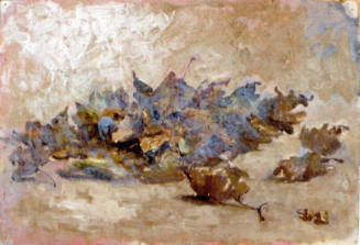 Falling Leaves, Study for Woman on a Park Bench