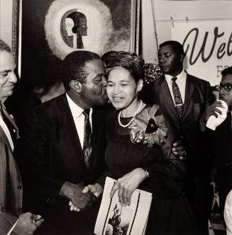 Reverend Abernathy Embracing Rosa Parks, Benjamin Hooks (on left), SCLC Convention, Memphis