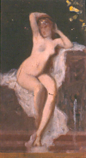 Sketch of Seated Female Nude
