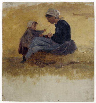 Seated Peasant Woman and Child, Study for "The Gleaners"