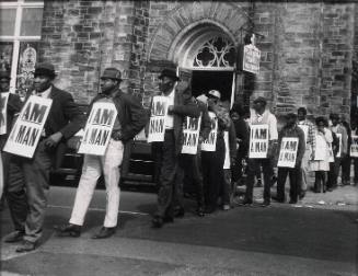 In Front of Clayborn Temple, Sanitation Workers Strike, Memphis