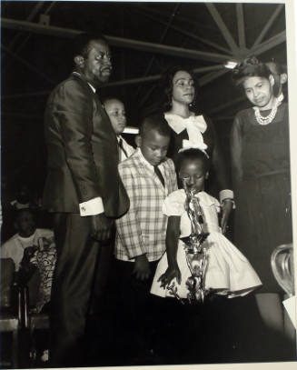 Coretta Scott King and her Children with Ralph Abernathy and Rosa Parks