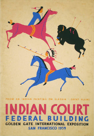 From an Indian Painting on Elkskin, Great Plains