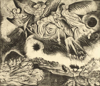 Plate IV - Devastation Brought by the First Four Angels (Revelation 8: 7-12)