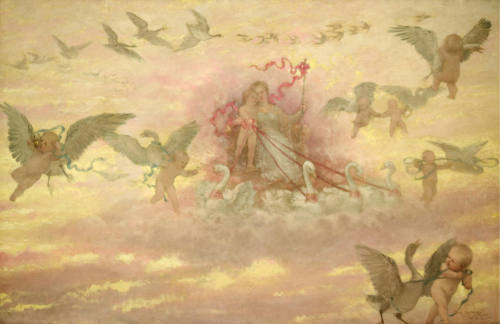 Swan Chariot, Study for an Unidentified Mural