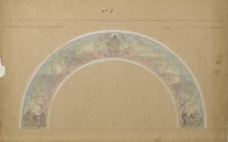 "Spirit of Thought," Arch Design No.1 for Mural, Peoples' Church, St. Paul, Minnesota