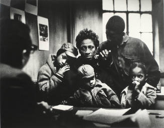 The Fontanelle Family: Beddie With Her Children Kenneth, Richard, Norman Jr., And Ellen at The Poverty Board in New York