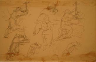 Sheet of Figure Studies for "The Temptation of St. Anthony"