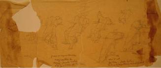 Sheet of Figure Studies for "The Temptation of St. Anthony"