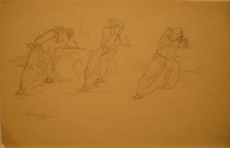 Sheet of Male Figure Studies for "The Temptation of St. Anthony"