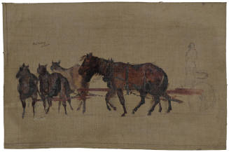 Plow with Five-Horse Hitch, Study for Dakota