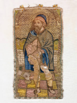 Panel from an Orphrey Depicting St. Roch