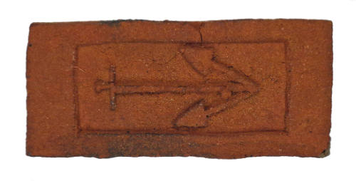 Brick Imprinted with Apotropaic Symbols (Anchor of Hope)