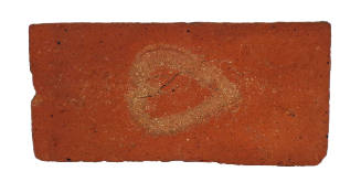 Brick Imprinted with Apotropaic Symbols (Indented Heart)