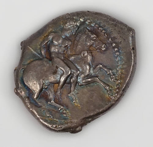 Stater with Horseman Dismounts (obverse), Recumbent Goat (reverse)