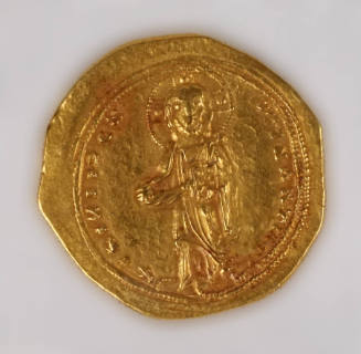 Histamenon with Christ Standing (obverse), Theodora and Virgin Mary (reverse)