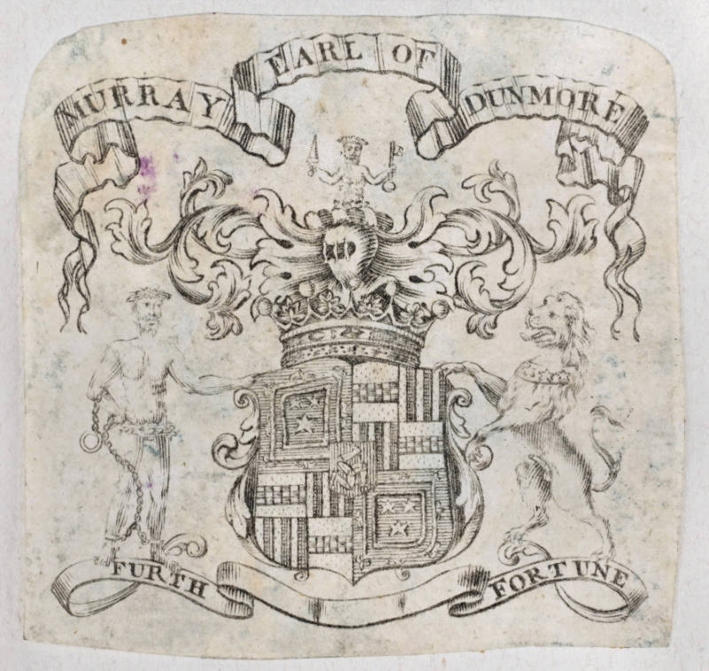 Bookplate for Murray Earl of Dunmore