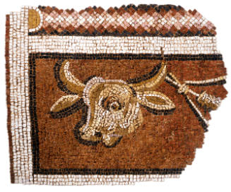 Mosaic of a Bull's Head