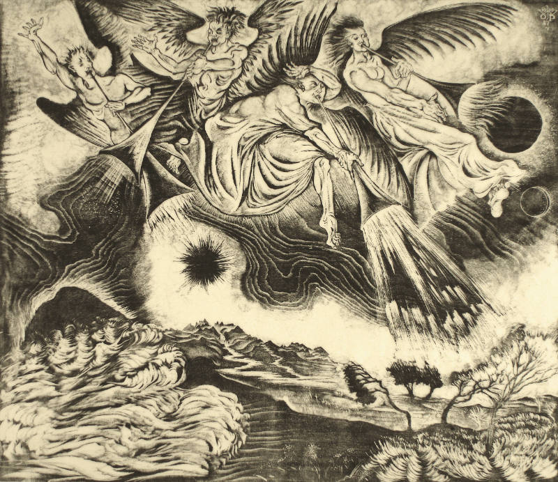 Plate VI - Plague of Locusts (Revelation 9: 7-11)