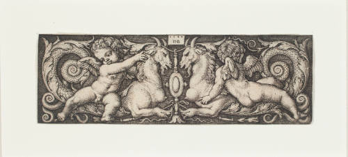 Ornaments with Two Genii Riding Chimeras