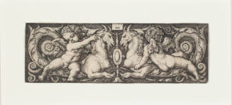 Ornaments with Two Genii Riding Chimeras
