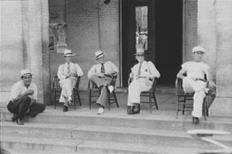 Farmers Exchange News and Greetings in Front of Courthouse on Saturday Afternoon, Versailles, Kentucky