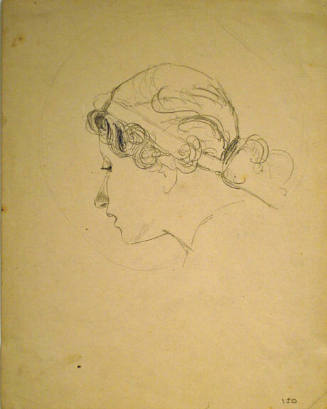 Female Head Study in Profile for "Light of the Incarnation"