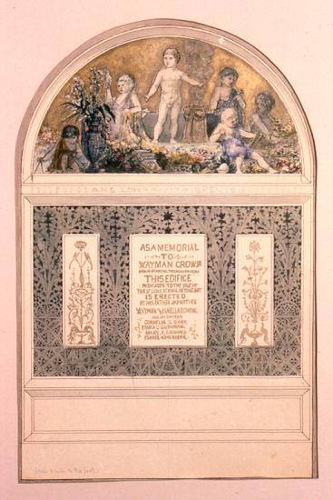 Design Study for the Wayman Crow Memorial, St. Louis School and Museum of Fine Arts, Washington University, St. Louis