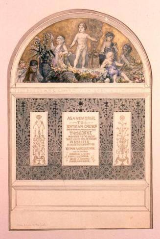 Design Study for the Wayman Crow Memorial, St. Louis School and Museum of Fine Arts, Washington University, St. Louis