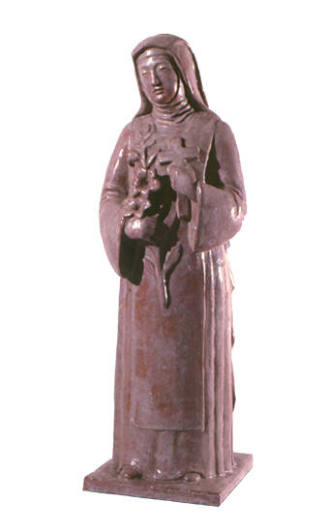 Saint with Lilies and Cross