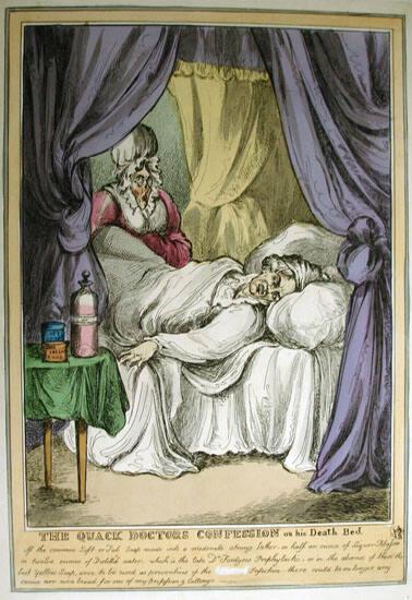 The Quack Doctors Confession on his Death Bed