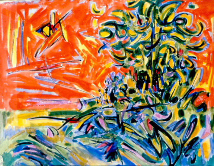 Landscape with Red Sky