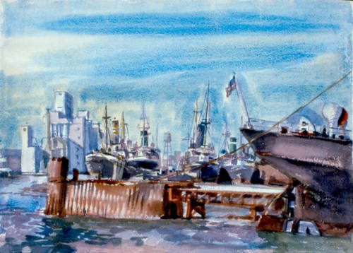 Untitled [Harbor Scene]