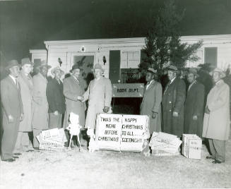 Quinn Street Club of Men is Seen with Mayor Frank Toby