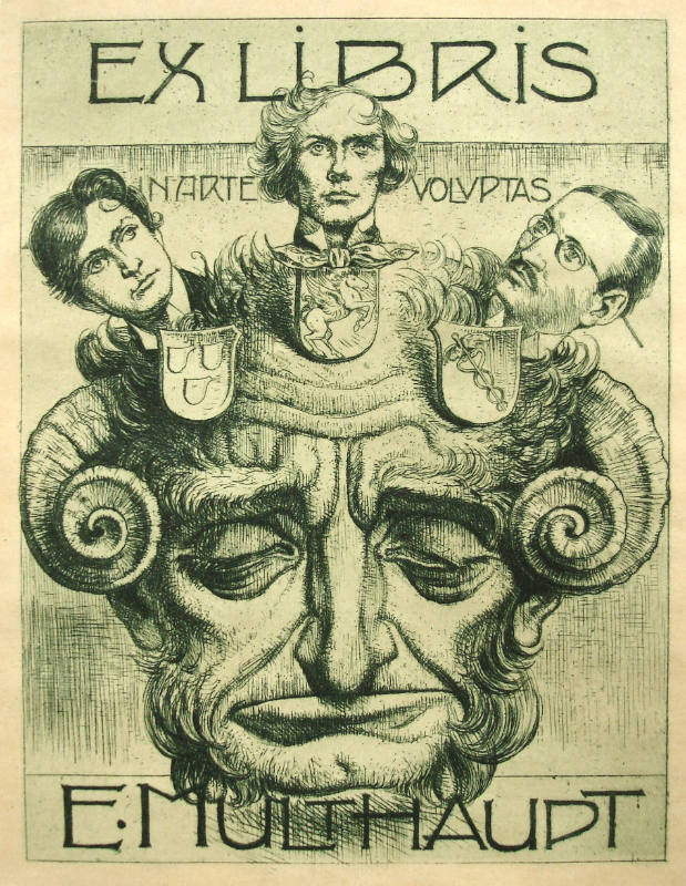 Bookplate for E. Multhaupt