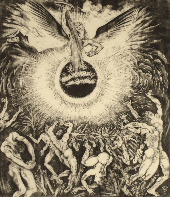 Plate XIV - The Fourth Angel (Revelation 16:8)
