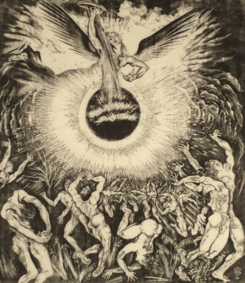 Plate XIV - The Fourth Angel (Revelation 16:8)