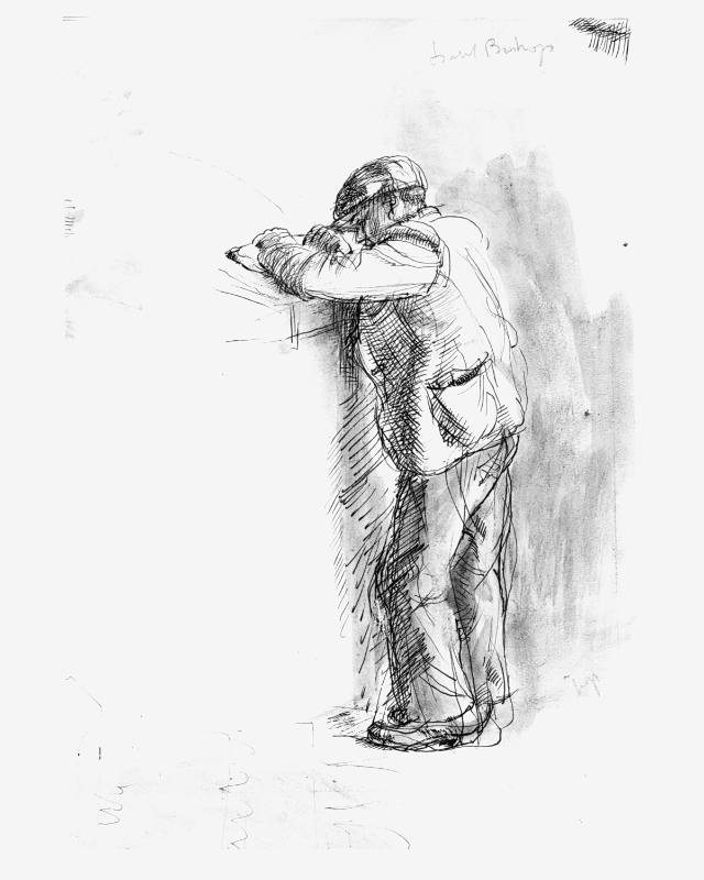 Man Leaning on a Wall